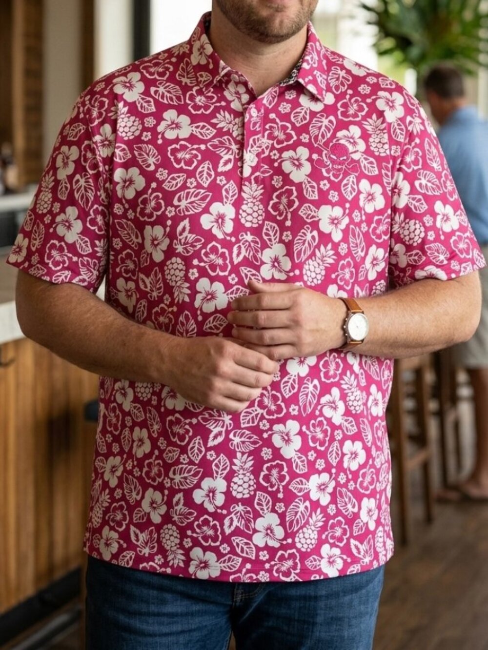 Tattoo Golf Performance Polo Shirt Size 2XL Aloha Collection Outdoors LoudGolf